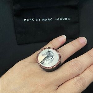 marc by Marc Jacobs Holographic Zebra enamel ring NWT FITS SIZE 6